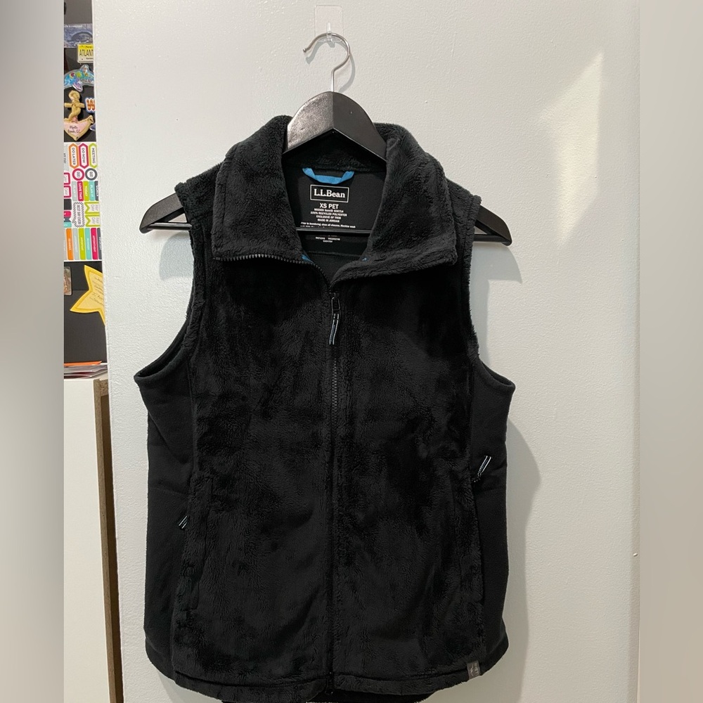 L.L. Bean Petite XS Women’s Black Fleece Vest Jacket